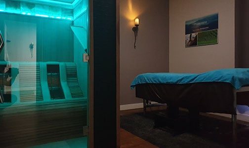 Sauna infrarouge de l'institut Aqua Manda à Gacé